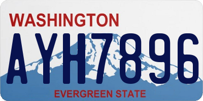 WA license plate AYH7896
