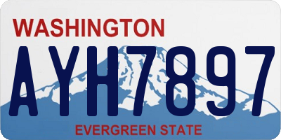 WA license plate AYH7897