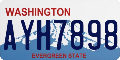 WA license plate AYH7898