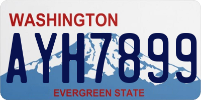 WA license plate AYH7899