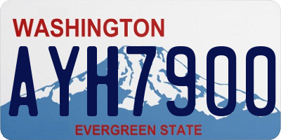 WA license plate AYH7900