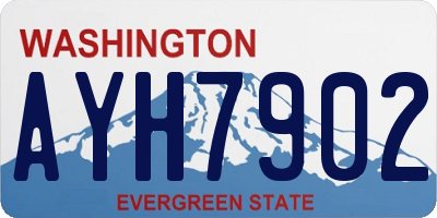 WA license plate AYH7902