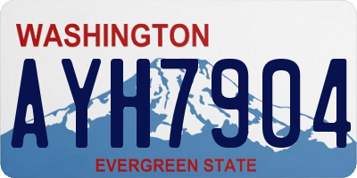 WA license plate AYH7904