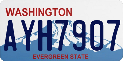 WA license plate AYH7907
