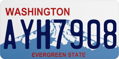 WA license plate AYH7908