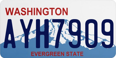 WA license plate AYH7909