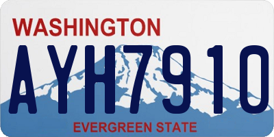 WA license plate AYH7910