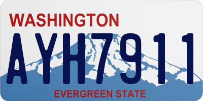 WA license plate AYH7911