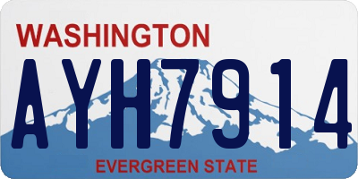 WA license plate AYH7914