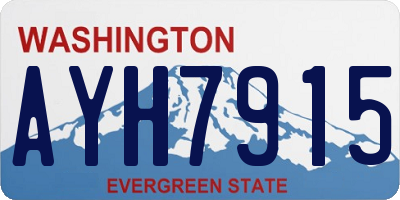 WA license plate AYH7915