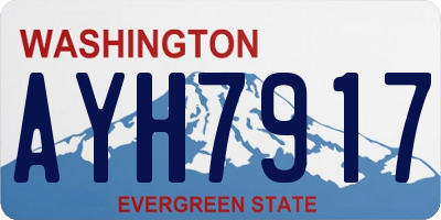 WA license plate AYH7917