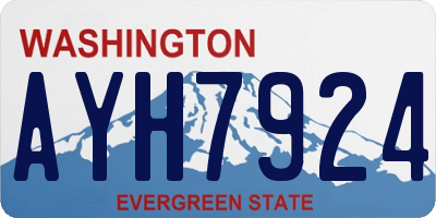 WA license plate AYH7924