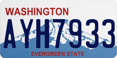 WA license plate AYH7933