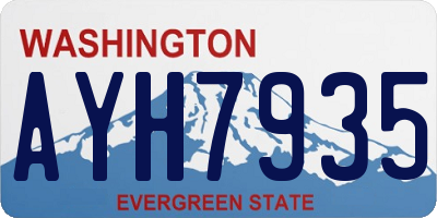 WA license plate AYH7935