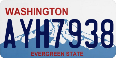 WA license plate AYH7938