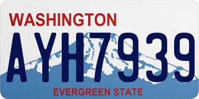 WA license plate AYH7939