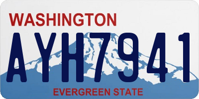 WA license plate AYH7941