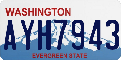 WA license plate AYH7943