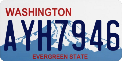 WA license plate AYH7946