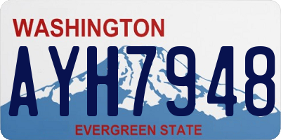 WA license plate AYH7948