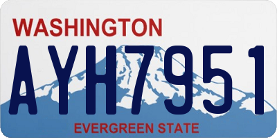 WA license plate AYH7951