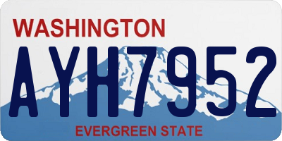 WA license plate AYH7952