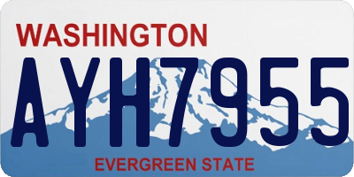 WA license plate AYH7955