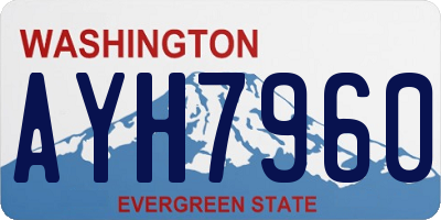 WA license plate AYH7960