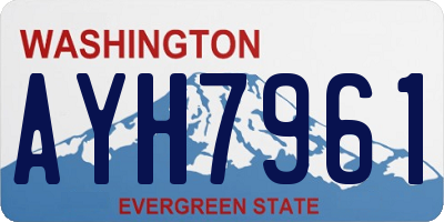 WA license plate AYH7961