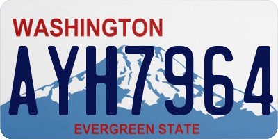 WA license plate AYH7964