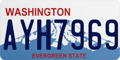 WA license plate AYH7969