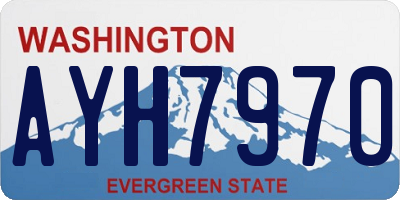WA license plate AYH7970