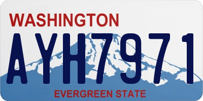 WA license plate AYH7971