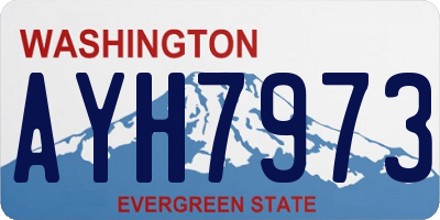 WA license plate AYH7973