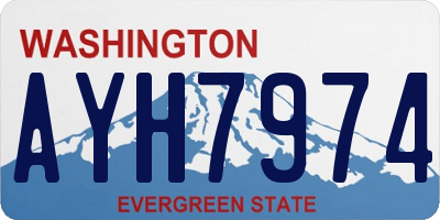 WA license plate AYH7974
