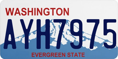 WA license plate AYH7975