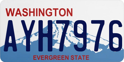 WA license plate AYH7976