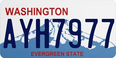 WA license plate AYH7977