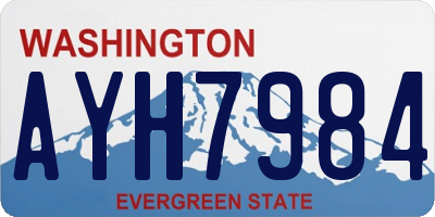 WA license plate AYH7984