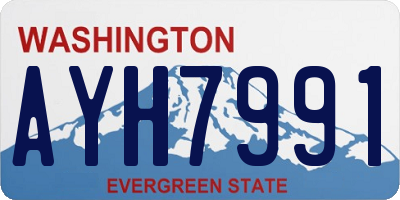 WA license plate AYH7991