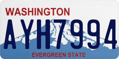 WA license plate AYH7994