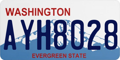 WA license plate AYH8028