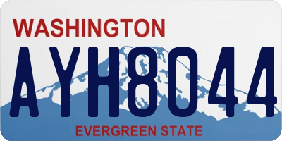 WA license plate AYH8044