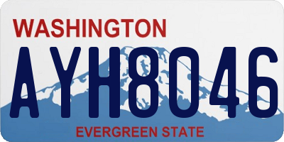 WA license plate AYH8046