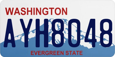 WA license plate AYH8048