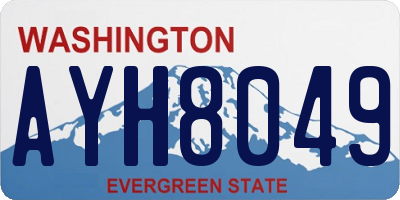 WA license plate AYH8049