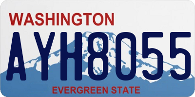 WA license plate AYH8055