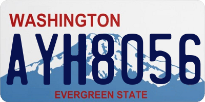 WA license plate AYH8056