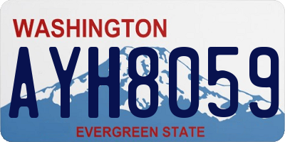 WA license plate AYH8059