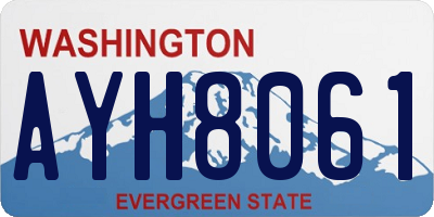WA license plate AYH8061